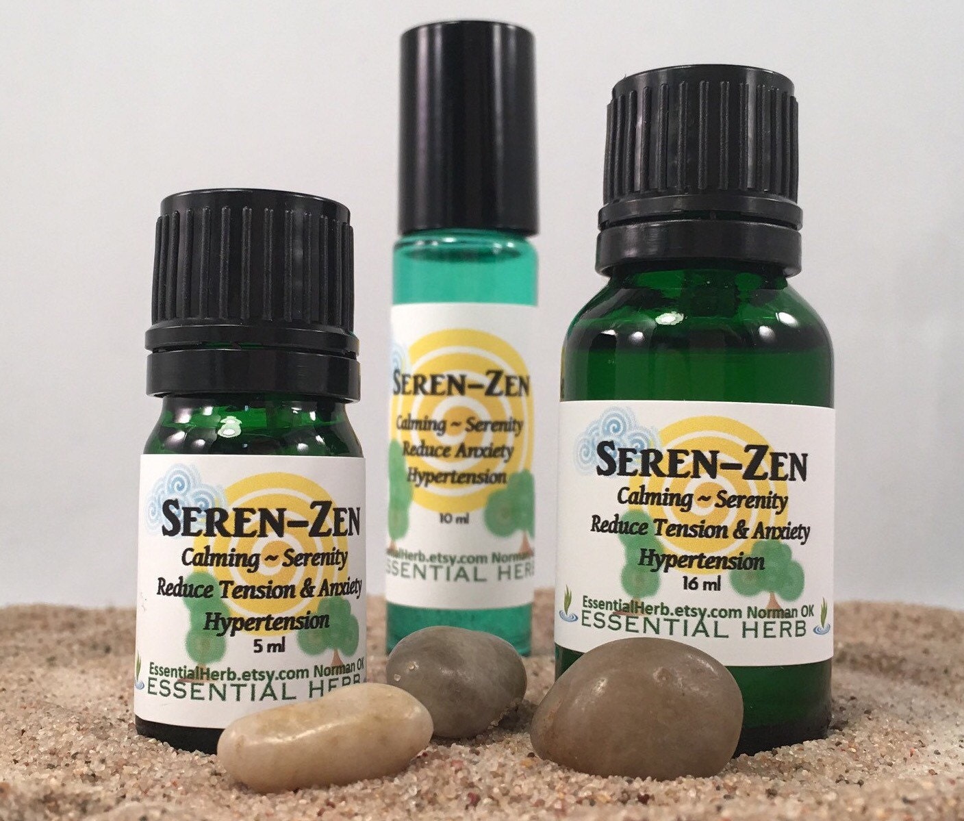 Seren-Zen Essential Oil Serenity Blend, Calming Anxiety Natural Hypertension Tension