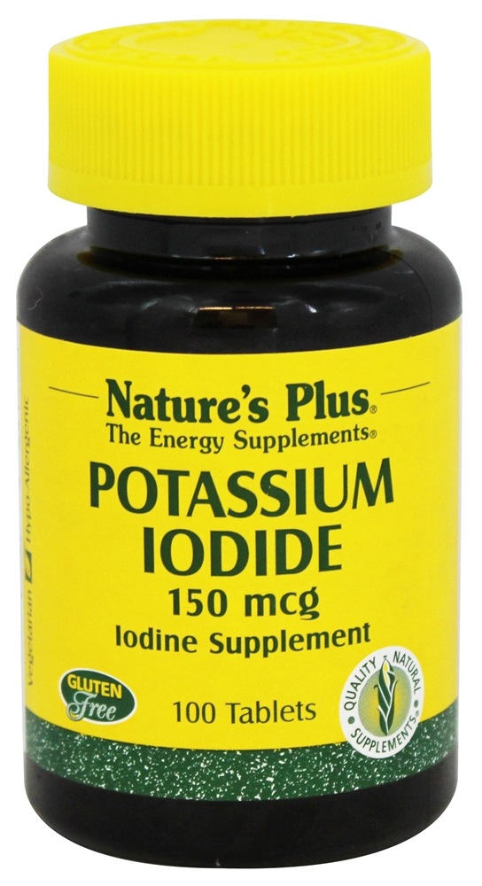 Natures Plus - Potassium Iodine Supplement 150 mcg. - 100 Tablets