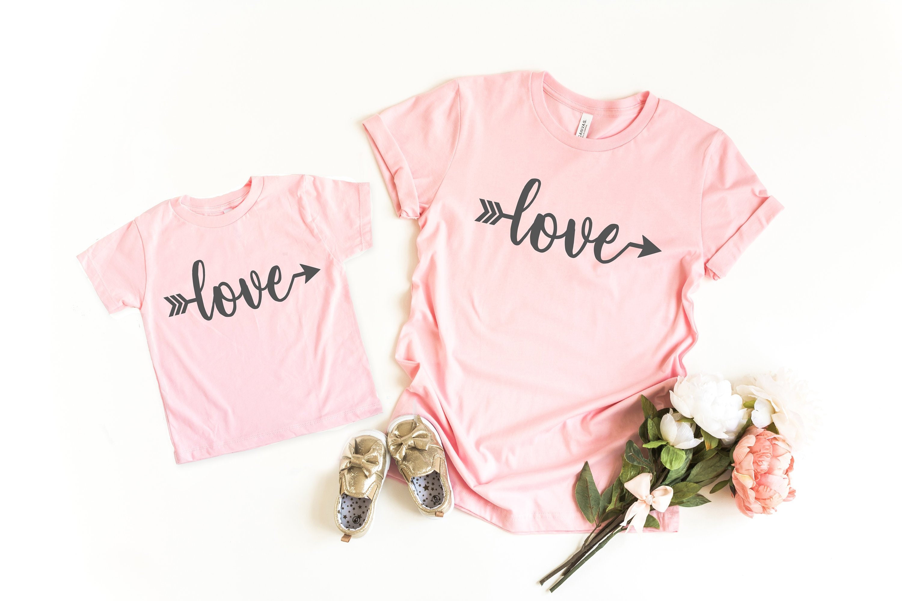 Mommy & Me Valentine's Shirts, Women Valentines Day Shirt, Matching Mom Daughter Love Valentines Outfit