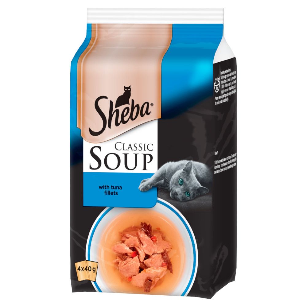 Sheba Classic Soups Saver Pack 32 x 40g - Chicken & Tuna Fillets