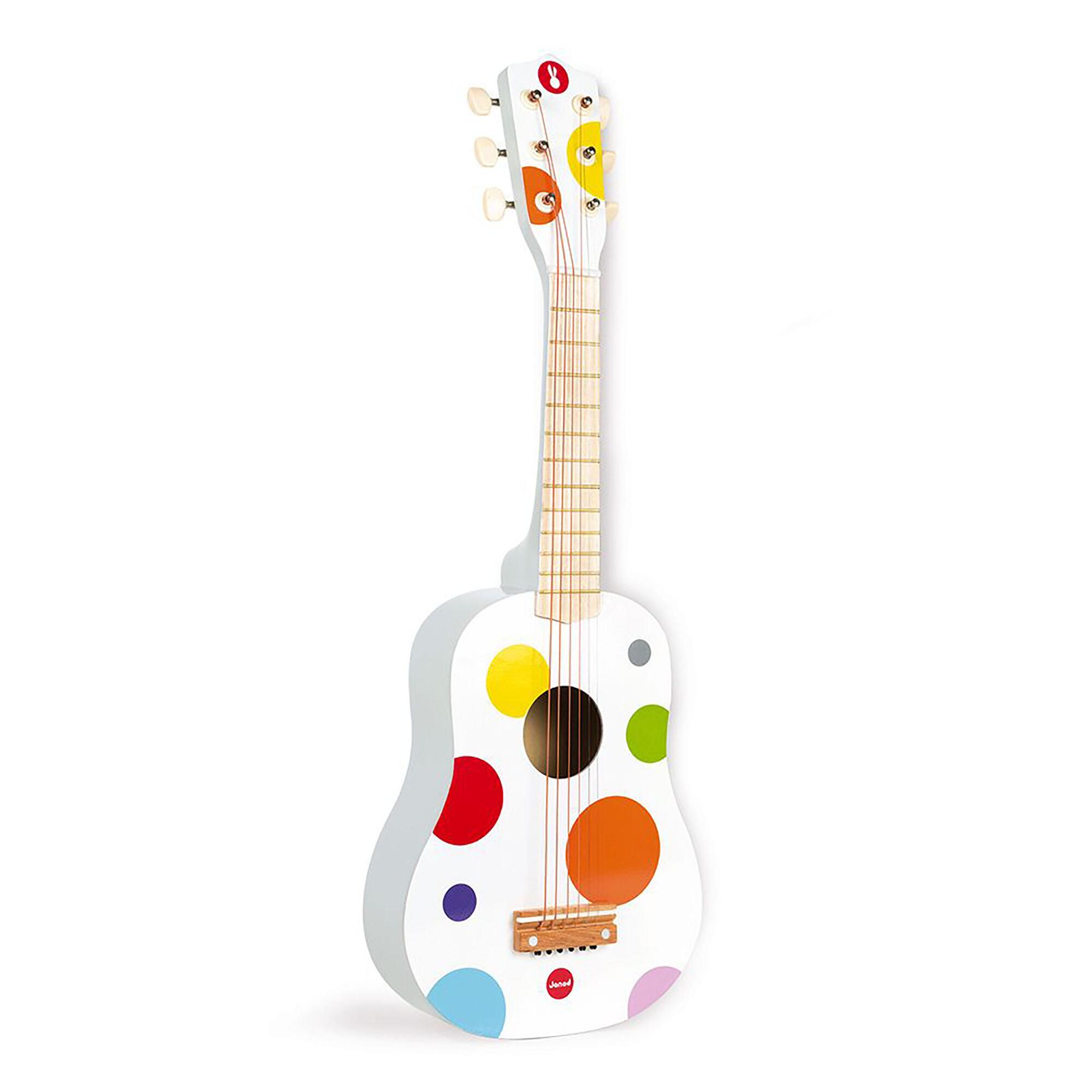 Janod White Confetti Guitar Musical Toy by World Market