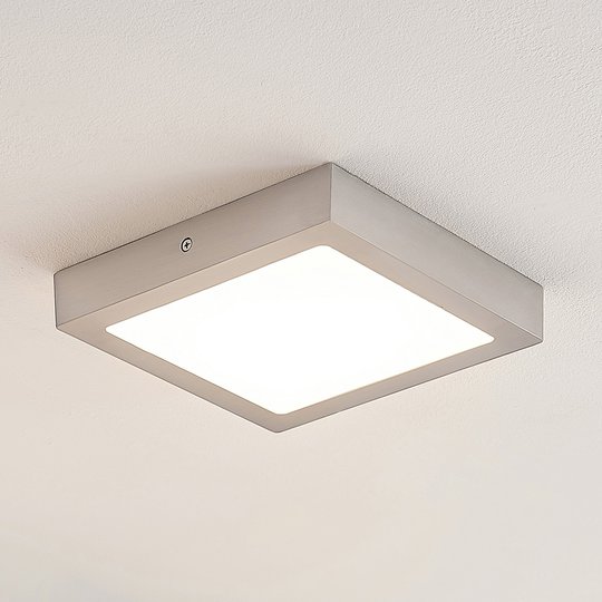 ELC Merina LED-kattovalaisin nikkeli 21,5x21,5 cm
