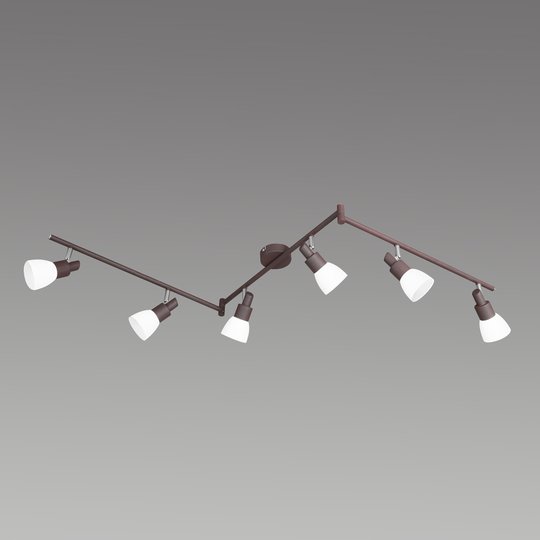 6-Lamppuinen LED-kattovalaisin Eve antiikkiruskea