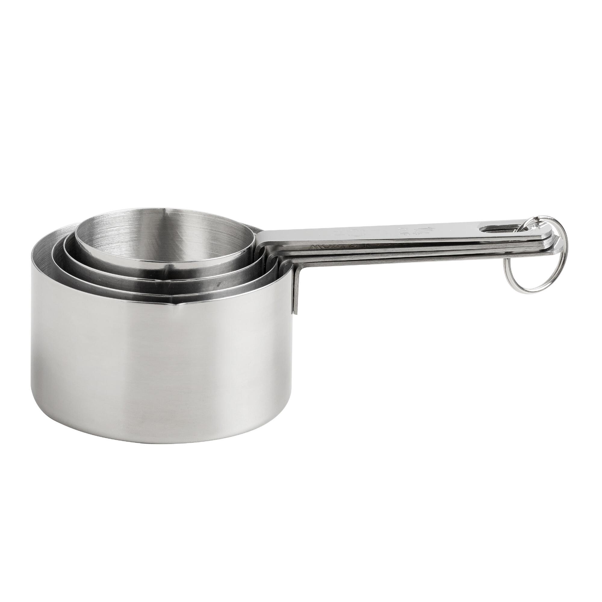 Stainless Steel Nesting Measuring Cup Set: Silver by World Market