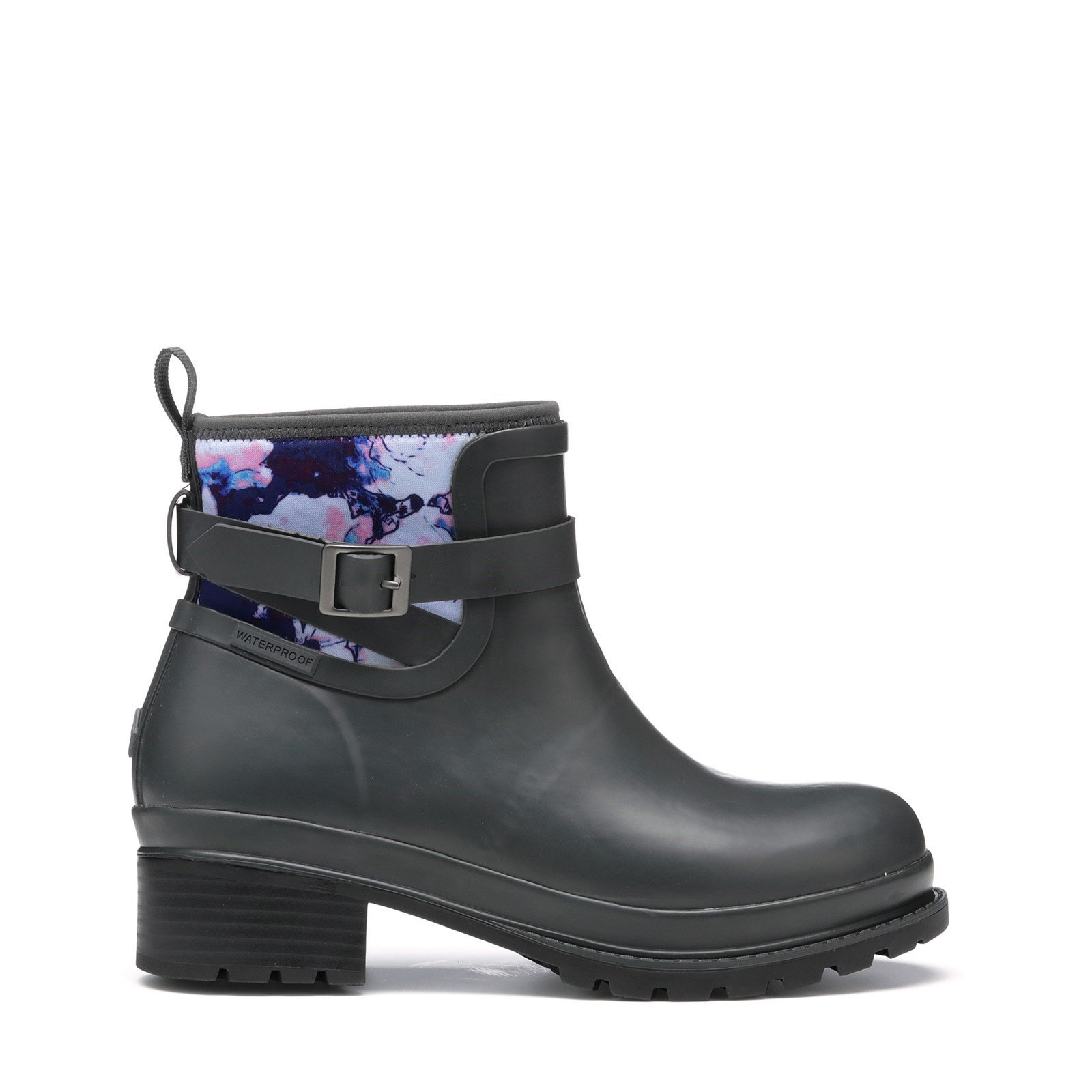 Muck Boots Women's Liberty Rubber Ankle Boots Various Colours 31816 - Grey Purple Floral Print 6