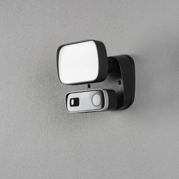 Konstsmide Smartlight Veggarmatur 10 W, kamera, høyttaler og mikrofon