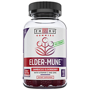 Elder-Mune - Sambucus Elderberry Gummy with Vitamin C & Zinc - Natural Flavor (60 Gummies)