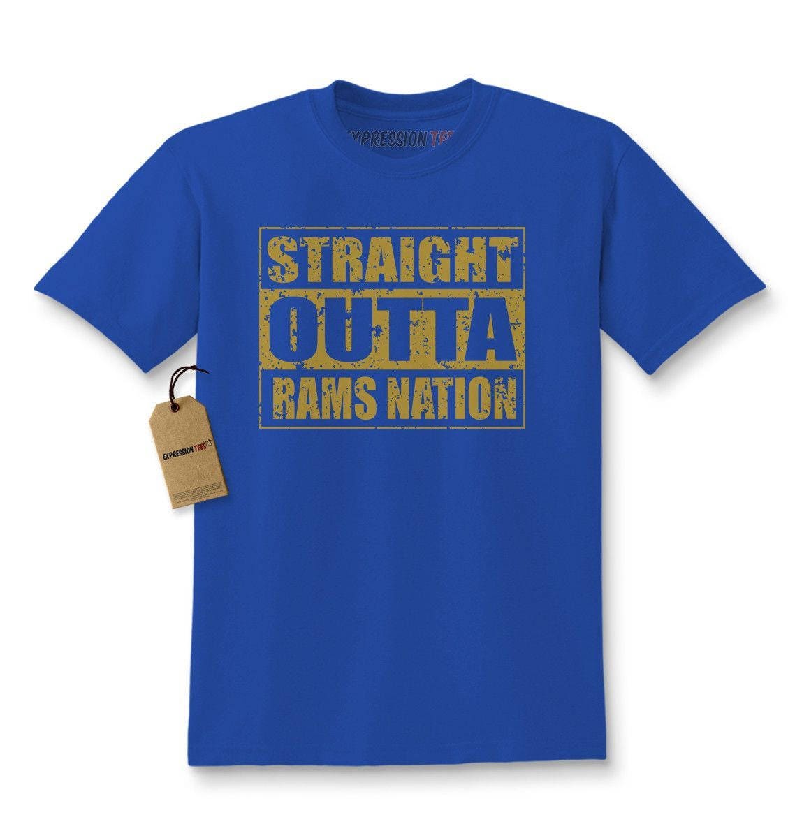 straight Outta Rams Nation Football Kids T-Shirt