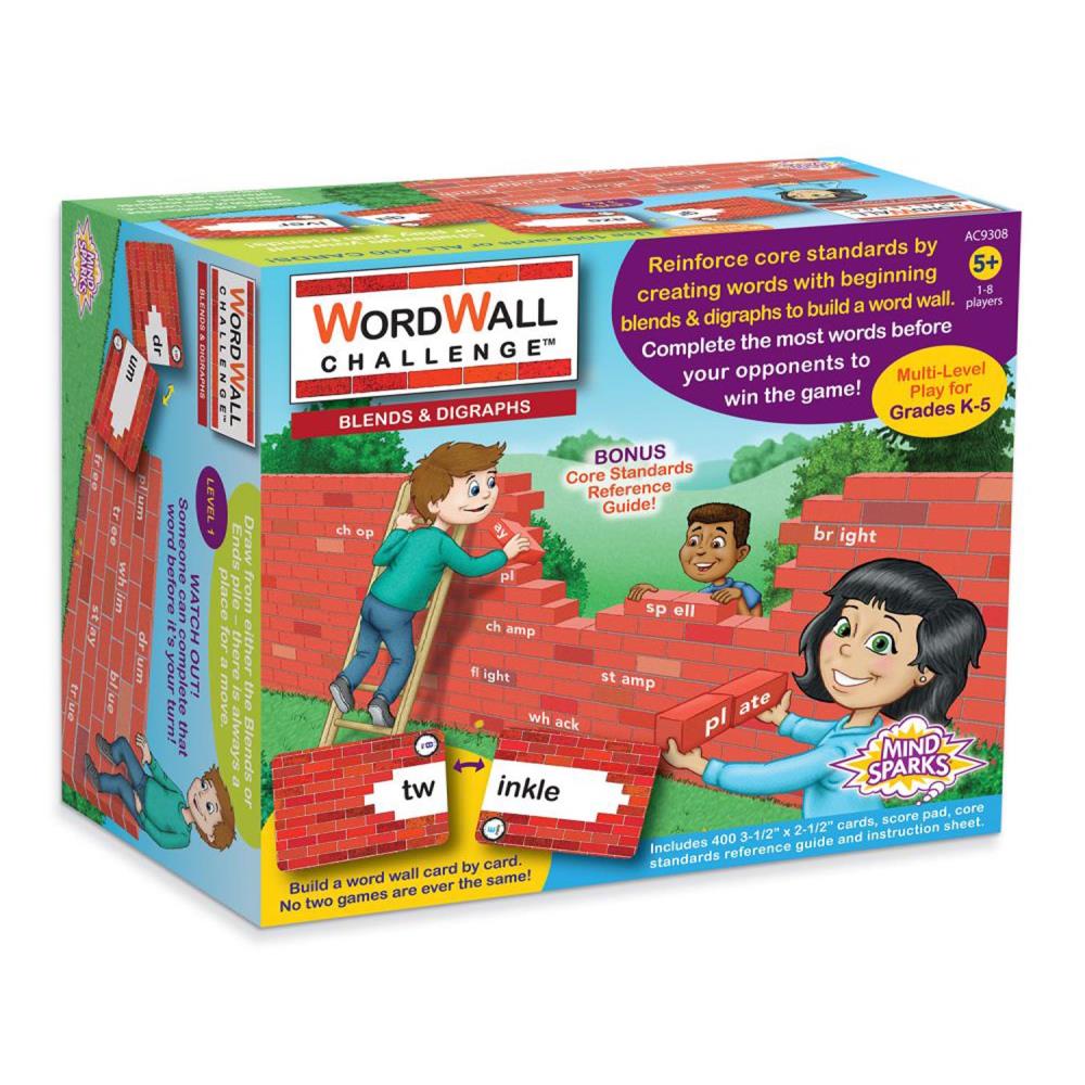 Lowe's WordWall Challenge Card Game, Blends and Digraphs | PACAC9308