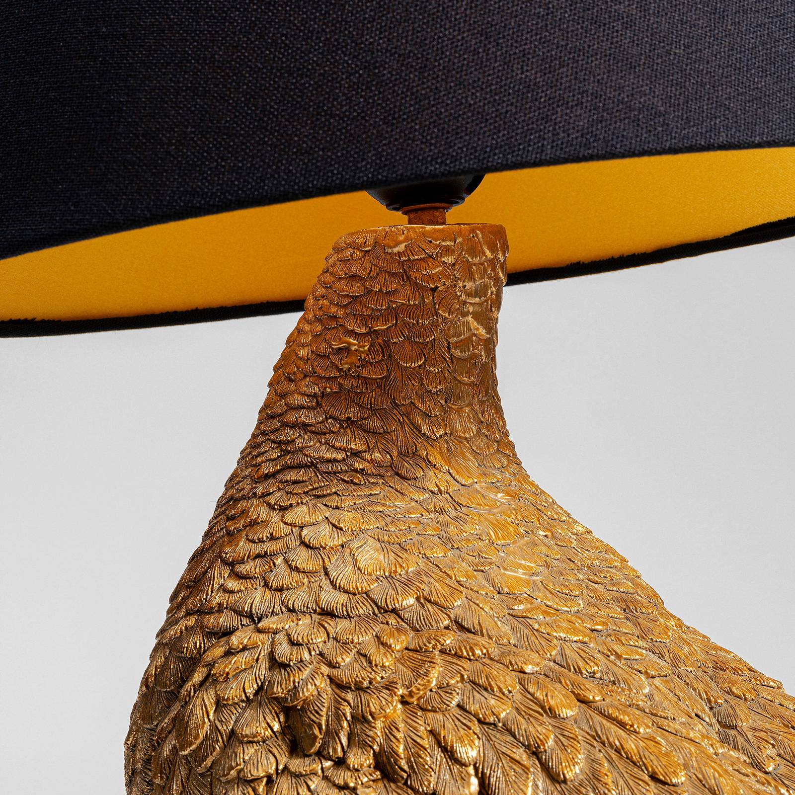 KARE Animal Duck -pöytälamppu kangasvarjostimella