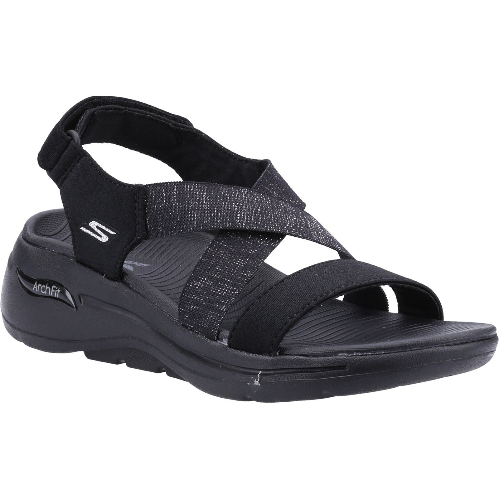 Skechers Women's Go Walk Arch Fit Astonish Summer Sandal Various Colours 32153 - Black 8