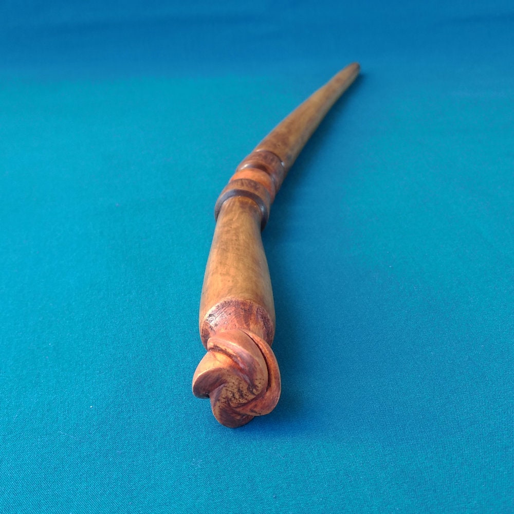Medium 15.5 Juniper Wand, Hand Carved, Larp, Cosplay, Halloween, Costume, Magic, Pagan, Viking - Made & Carved in The Usa