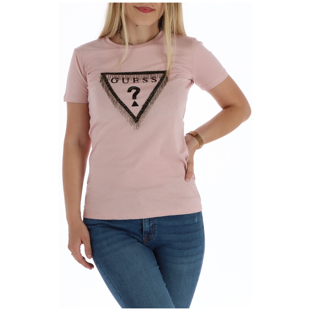 Guess Women's T-Shirt Various Colours 301091 - pink XS
