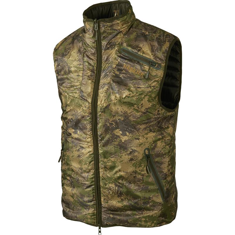 Härkila Lynx Insulated Rev vest 2XL Willow green/AXIS MSP® Forest Green
