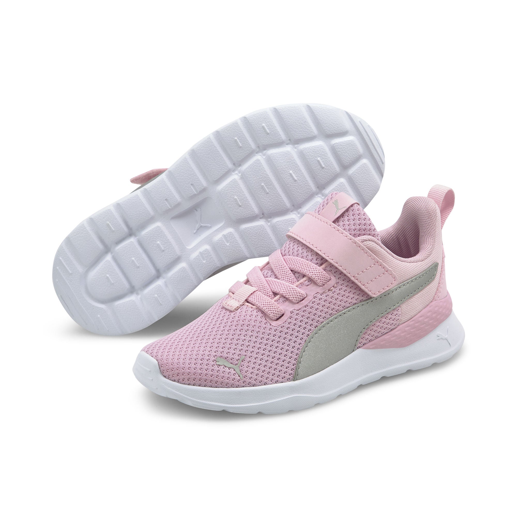 Puma Anzarun Lite AC PS Sneaker, Pink Lady/Silver, 29