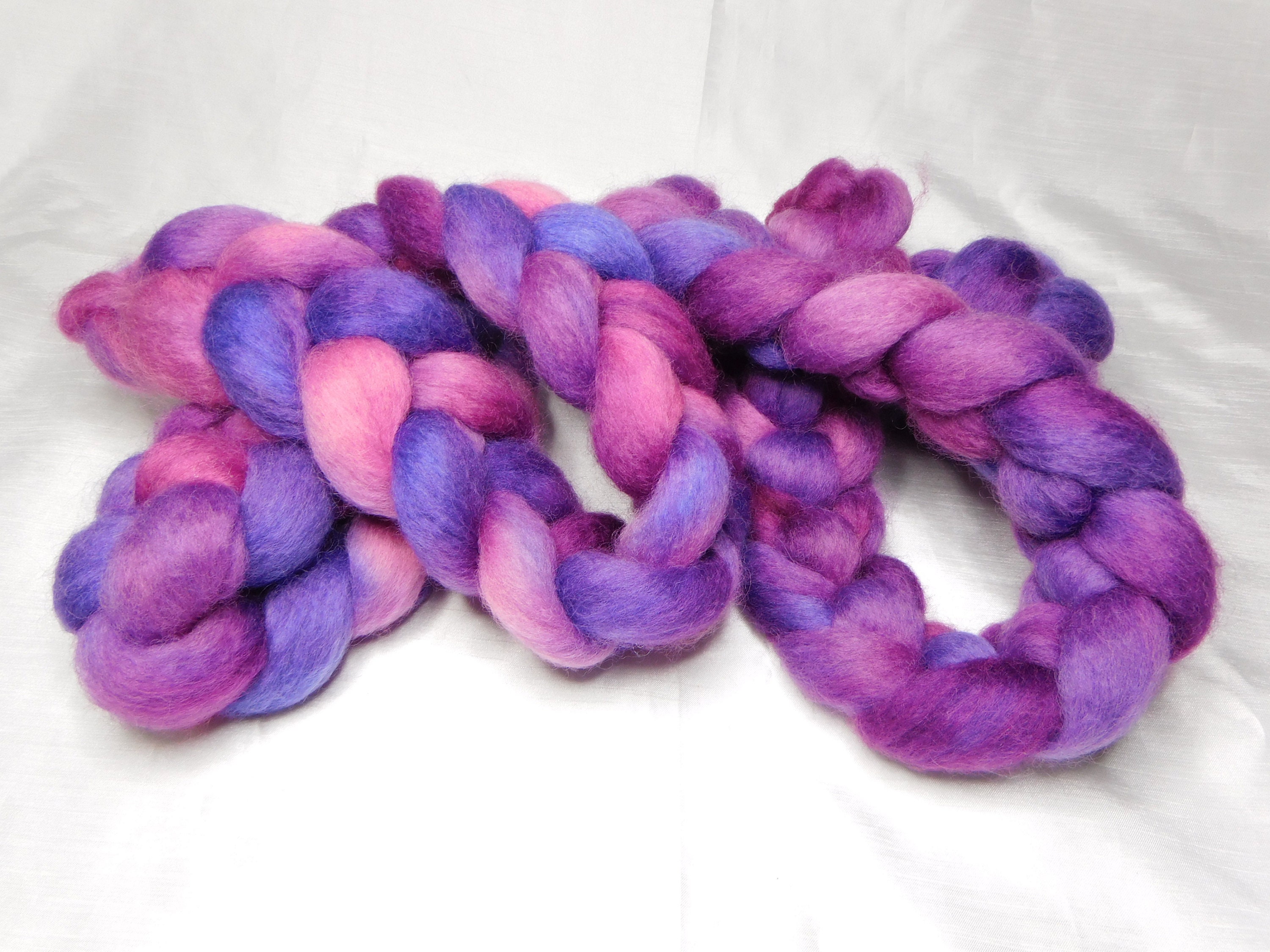Australian Blend, Hand Dyed, Roving, Combed Top, For Spinning, Felting, 4 Ounces