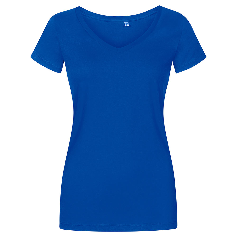 X.O V-Ausschnitt T-Shirt Plus Size Damen, Azurblau, XXL