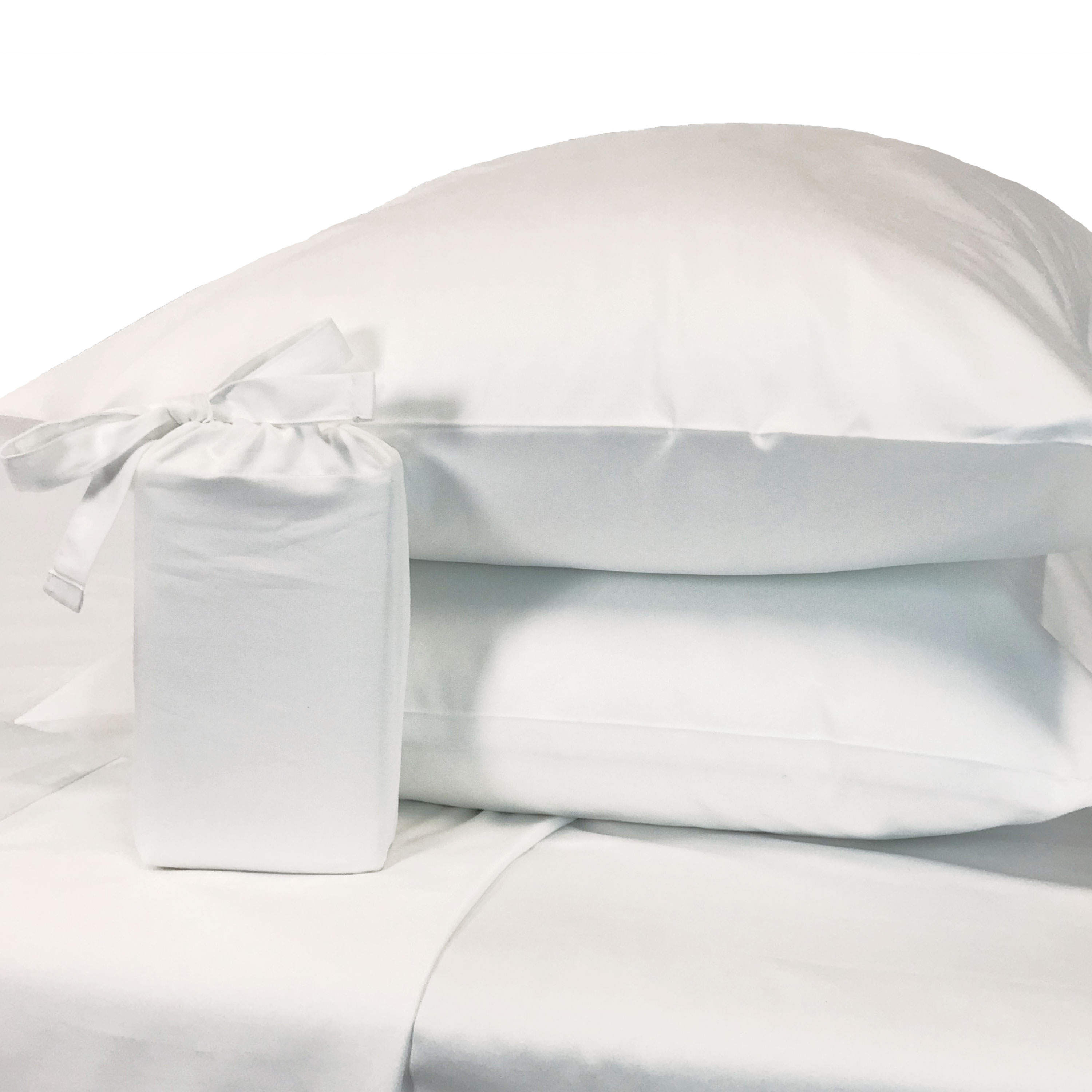 BedVoyage 2-Pack eco-melange by BedVoyage Snow Standard Cotton Viscose Blend Pillow Case in White | 11021301