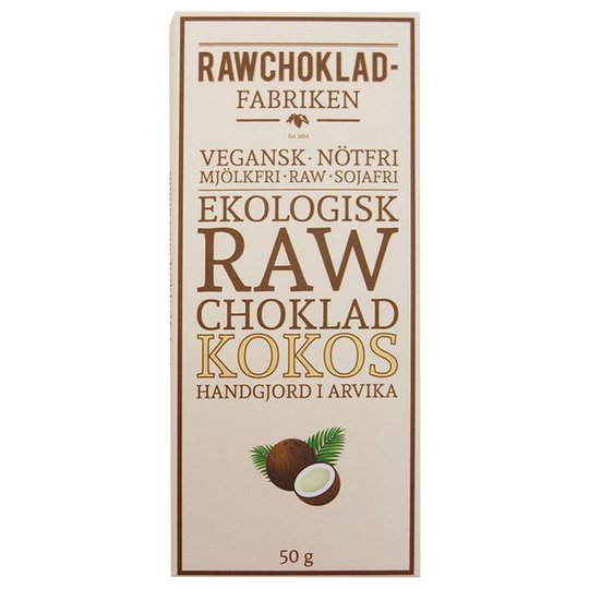 Rawchokladfabriken Ekologisk Rawchoklad Kokos 67%, 50 g