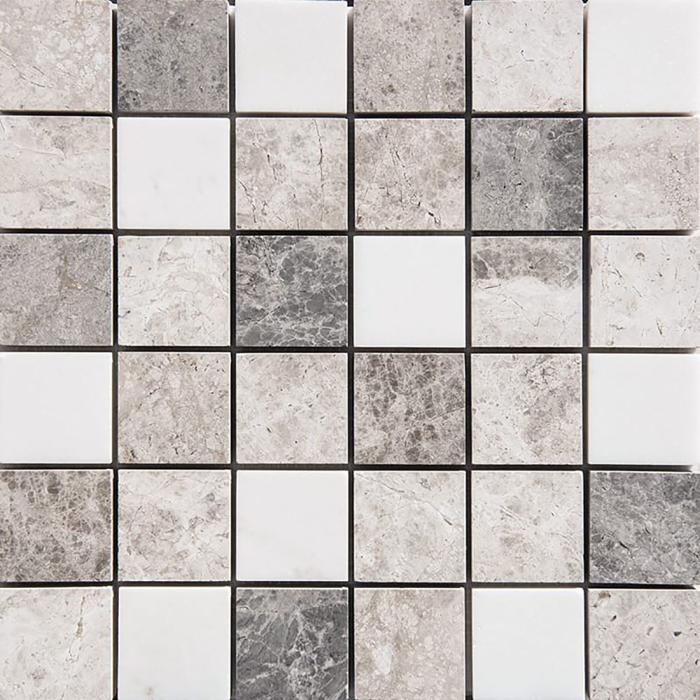 Marble Systems Granada Blend Mosaic 6-Pack Granada Blend 12-in x 12-in Polished Natural Stone Marble Scale Patterned Floor and Wall Tile | 100300