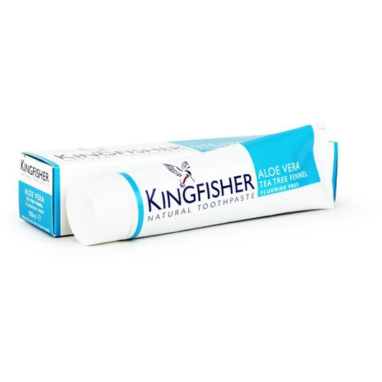 Kingfisher Fluorfri Tandkräm Aloe Vera, Tea Tree & Fänkål, 100 ml