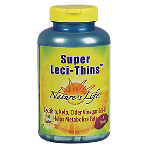 Super Leci-Thins with Lecithin, Kelp, Cider Vinegar & Vitamin B-6 (180 Tablets)