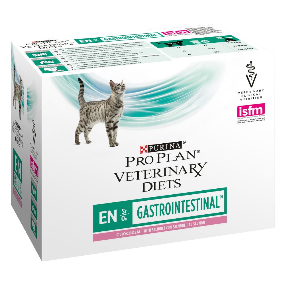 Purina Pro Plan Veterinary Diets Feline EN Gastrointestinal - Salmon - 10 x 85g