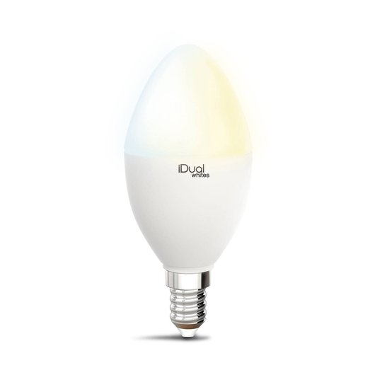 iDual Whites -LED-lamppu, kynttilä P45 E14 5,5 W