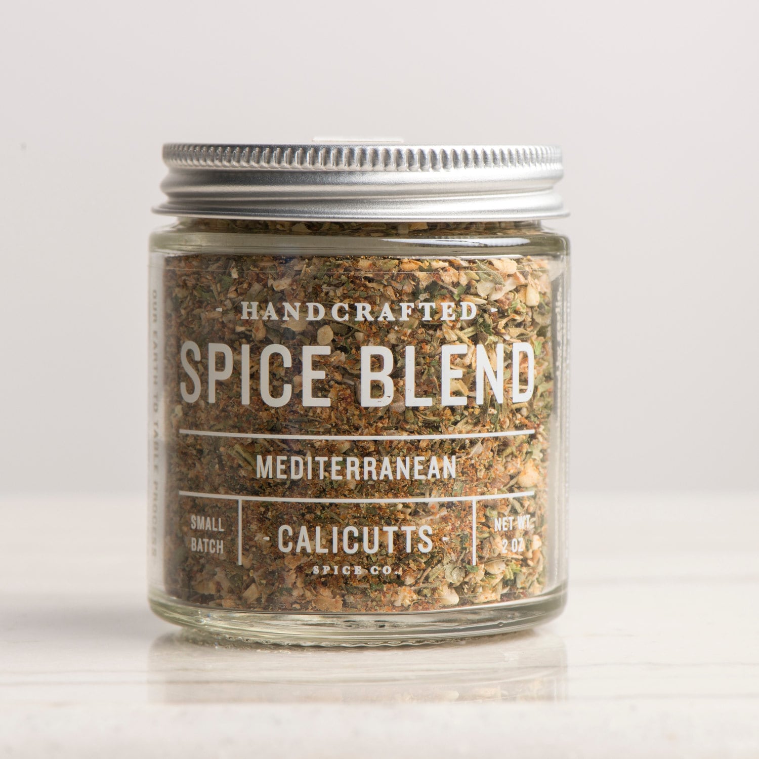 Mediterranean - Handcrafted Spice Blend 2 Ounces in Glass Jar, All-Natural & Gluten Free