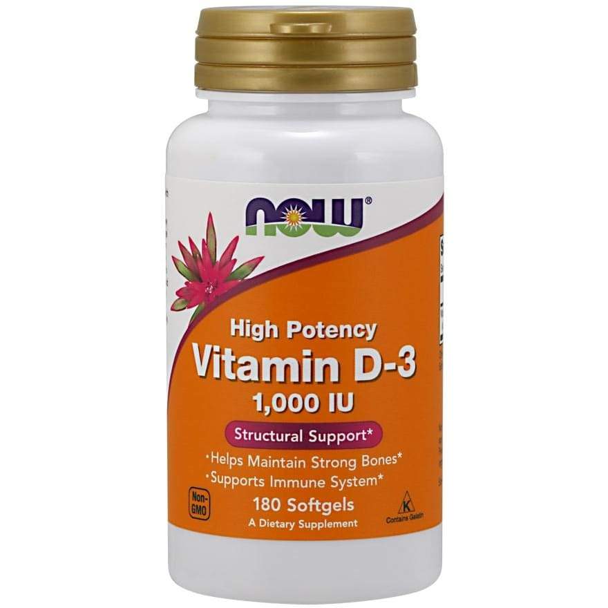 Vitamin D-3, 1000 IU - 180 softgels
