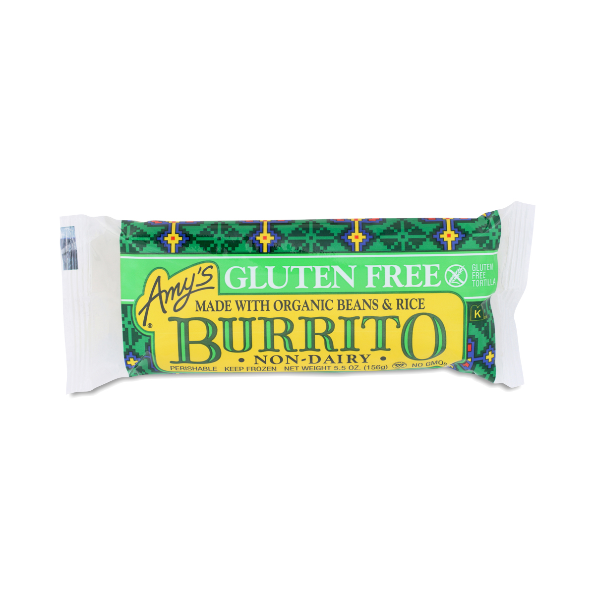 Amy's Gluten Free Bean & Rice Burrito 5.5 oz pouch