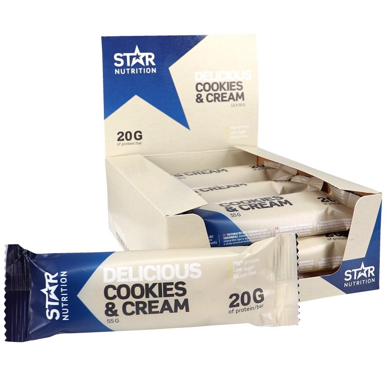 Proteinbars Cookies & Cream 12-pack - 33% rabatt