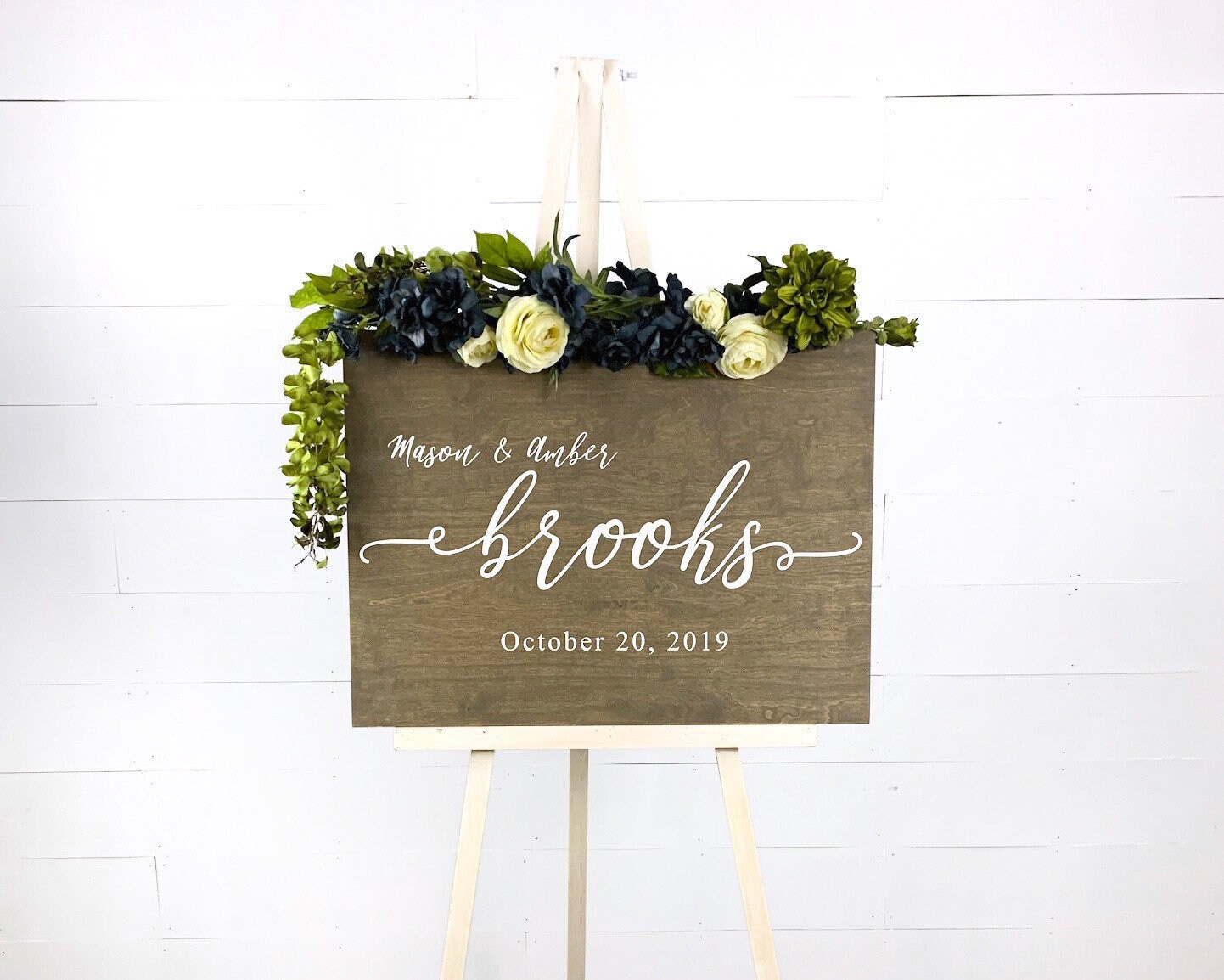 Custom Last Name Wood Sign - Wedding Welcome Sign Established Date Anniversary Gift
