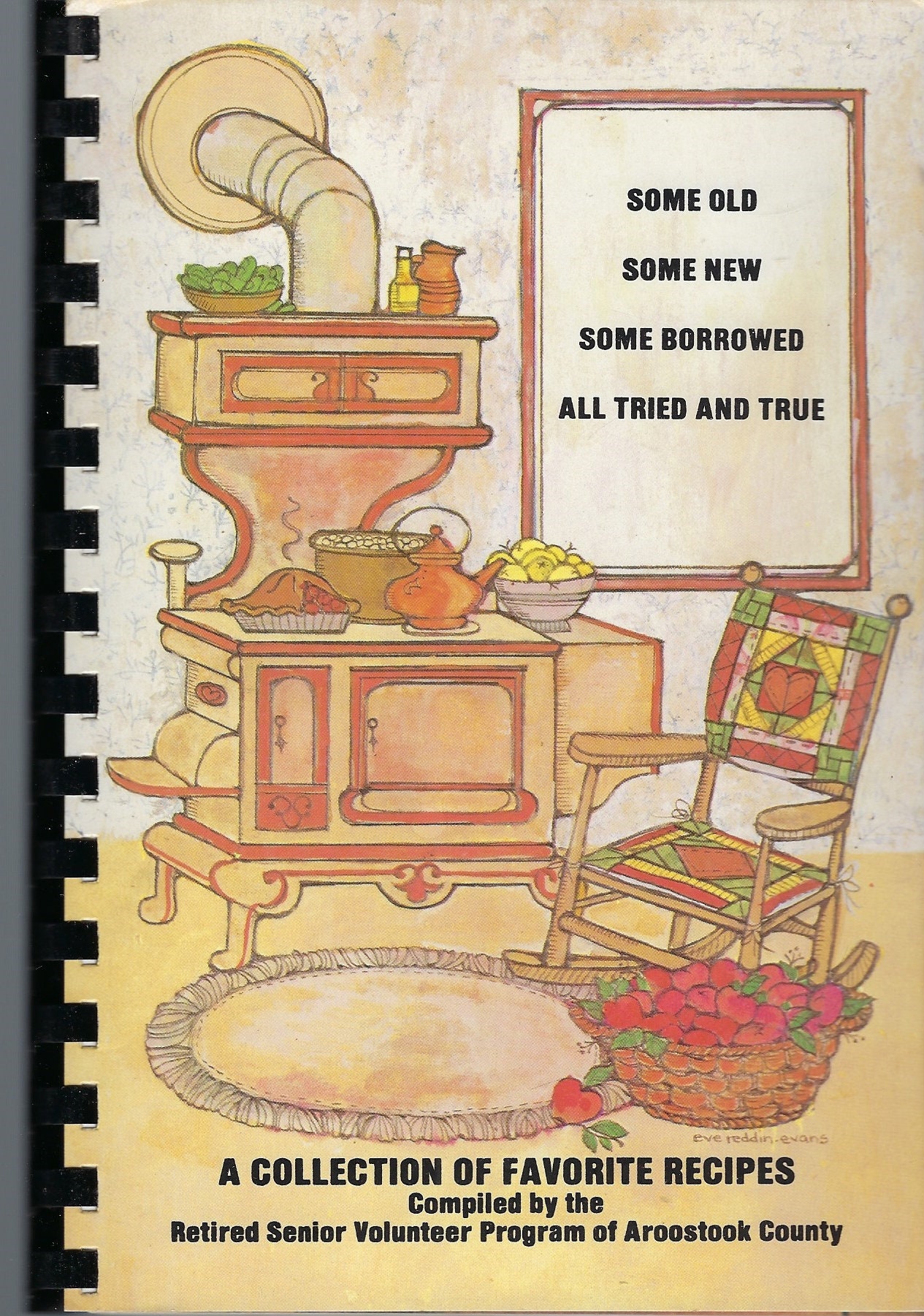 Aroostook County Maine Vintage 1984 Senior Volunteers Some Old New Cookbook Me Community Local Ads Collectible Souvenir Rare Cook Book