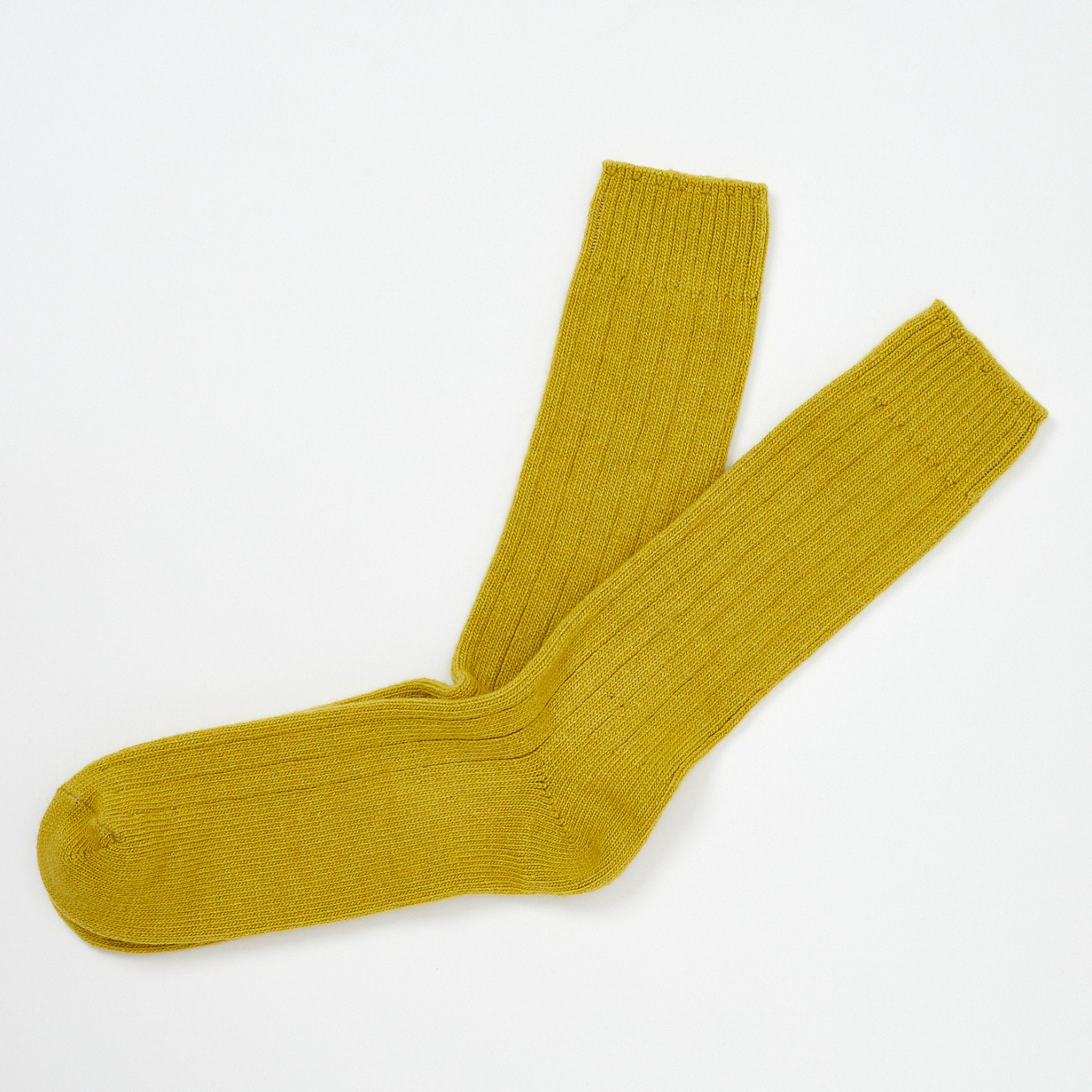 Cashmere Blend Socks - Irish Mustard Size L = Uk 8-12 | Eur 41-47/Us 8.5- 12