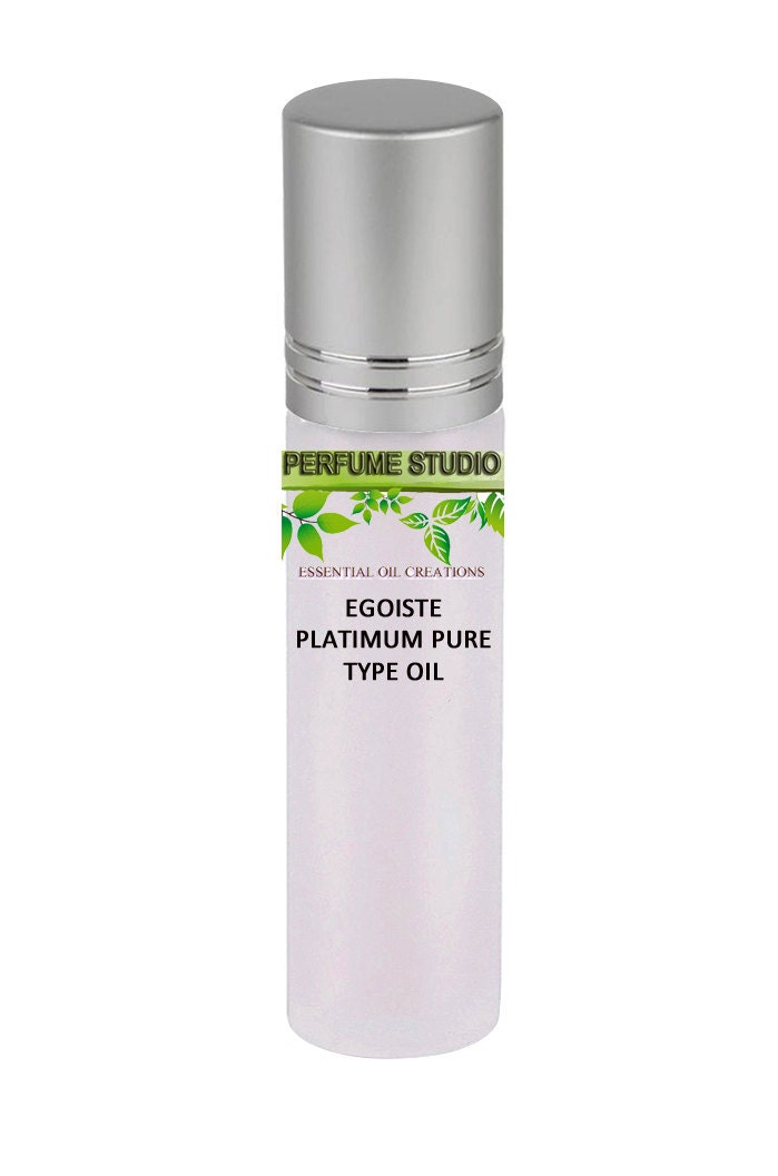 Custom Blend Premium Perfume Oil - Similar Accords To Egoiste Platinum For Men, Frosted White Glass Rollerball Bottle 10Ml, Silver Cap