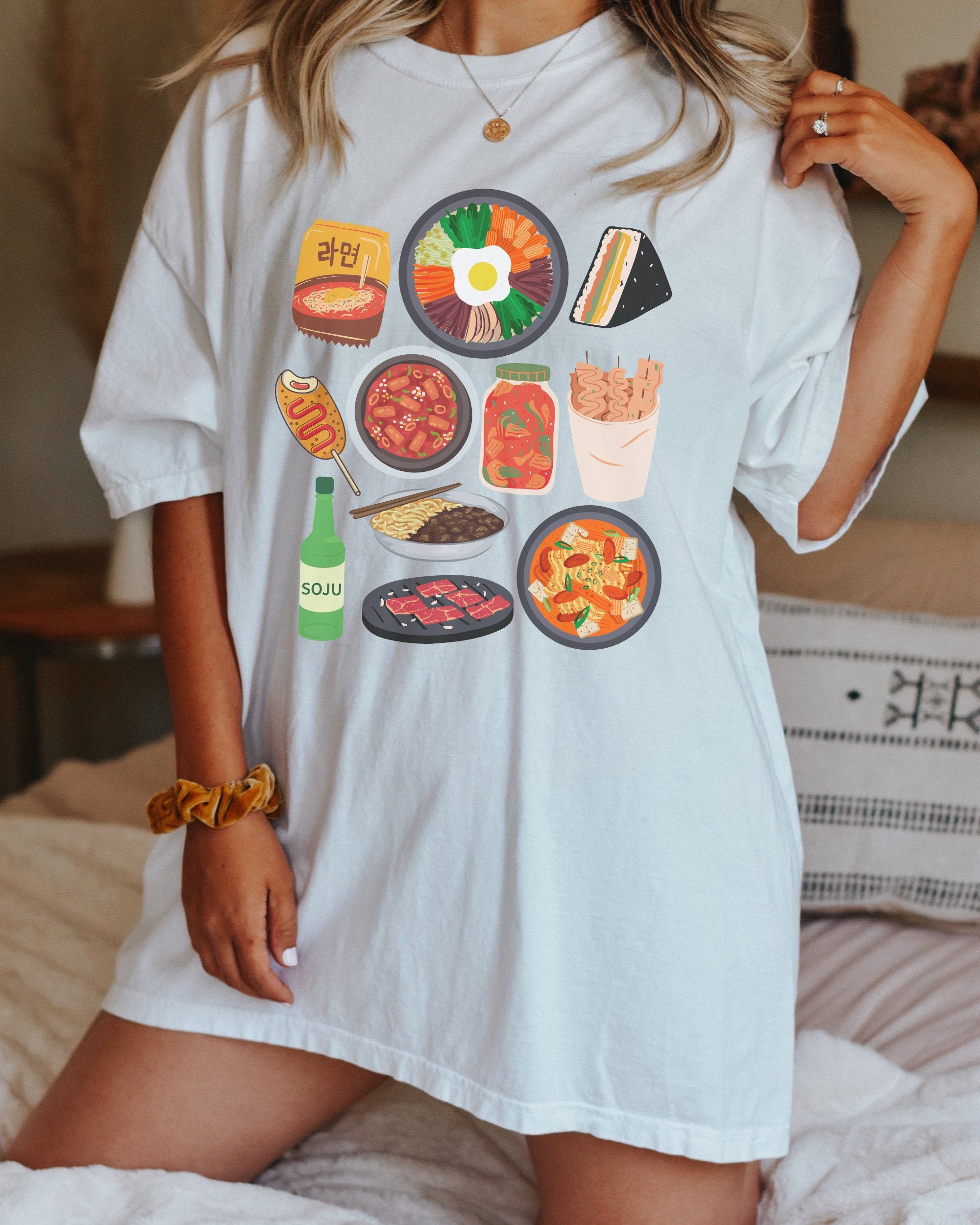 Korean Food Tshirt, Soju Shirt, Noodle Ramen Send Shinee Asian Mom Gift