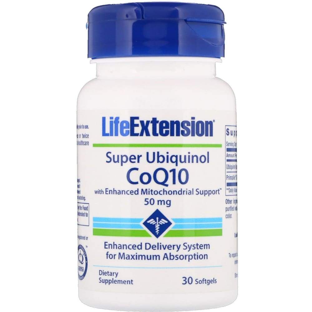 Super Ubiquinol CoQ10 with Enhanced Mitochondrial Support, 50mg - 30 softgels
