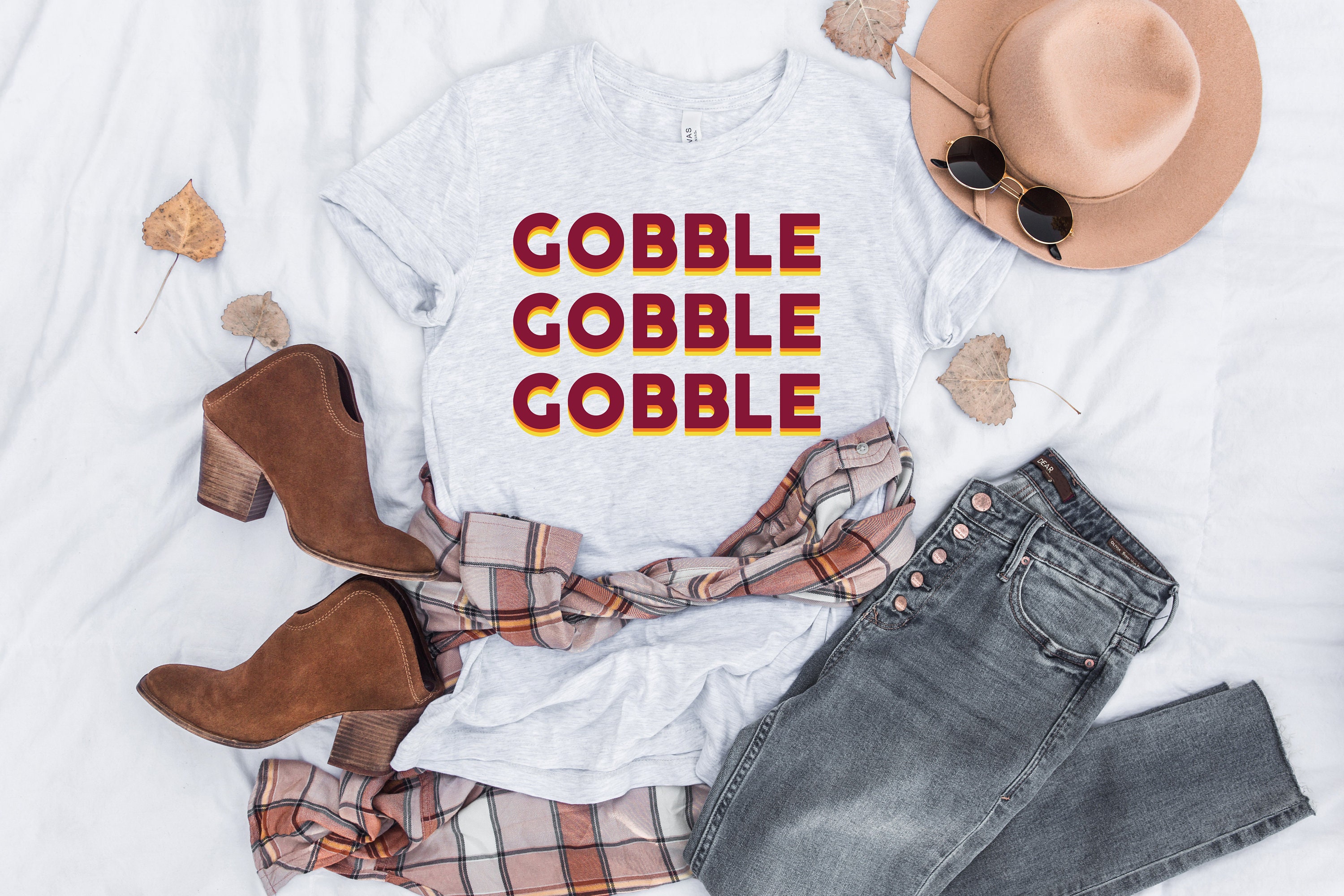 Gobble Shirt - Womens Thanksgiving Thankful Shirt Thanksgiving Women Womens Fall Tee