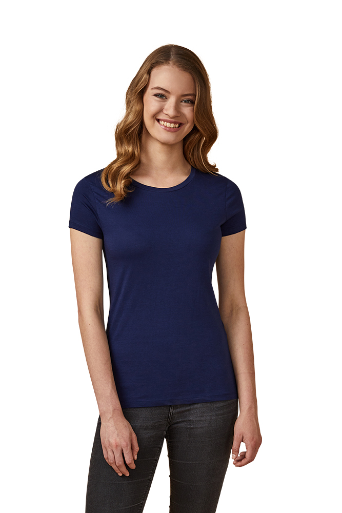 X.O Rundhals T-Shirt Damen, Französisch-Marineblau, L