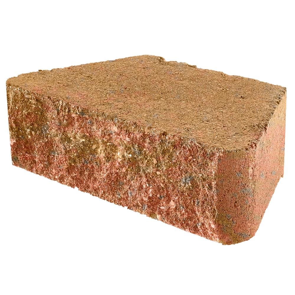 Pavestone Garden Wall 10-in L x 3-in H x 6-in D Old Town Blend/Hard Split Face Retaining Wall Block in Red | 80799