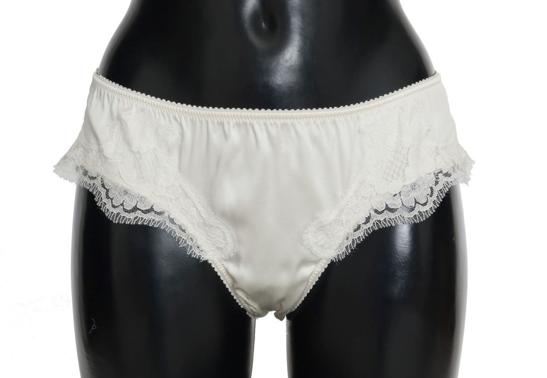 Dolce & Gabbana Women's Silk Lace Underwear White BIK090 - IT2 | S
