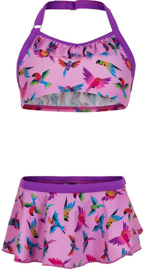 Color Kids Bikini med Skjørt UPF40+, Orchid, 104