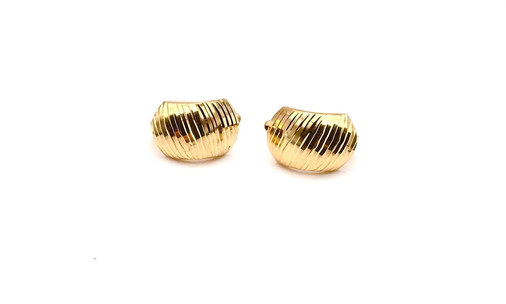 Elegant Yellow Earrings in 18K Gold Handmade By Italian Artisans Perfect Gift For Your Loved One Women's Studs