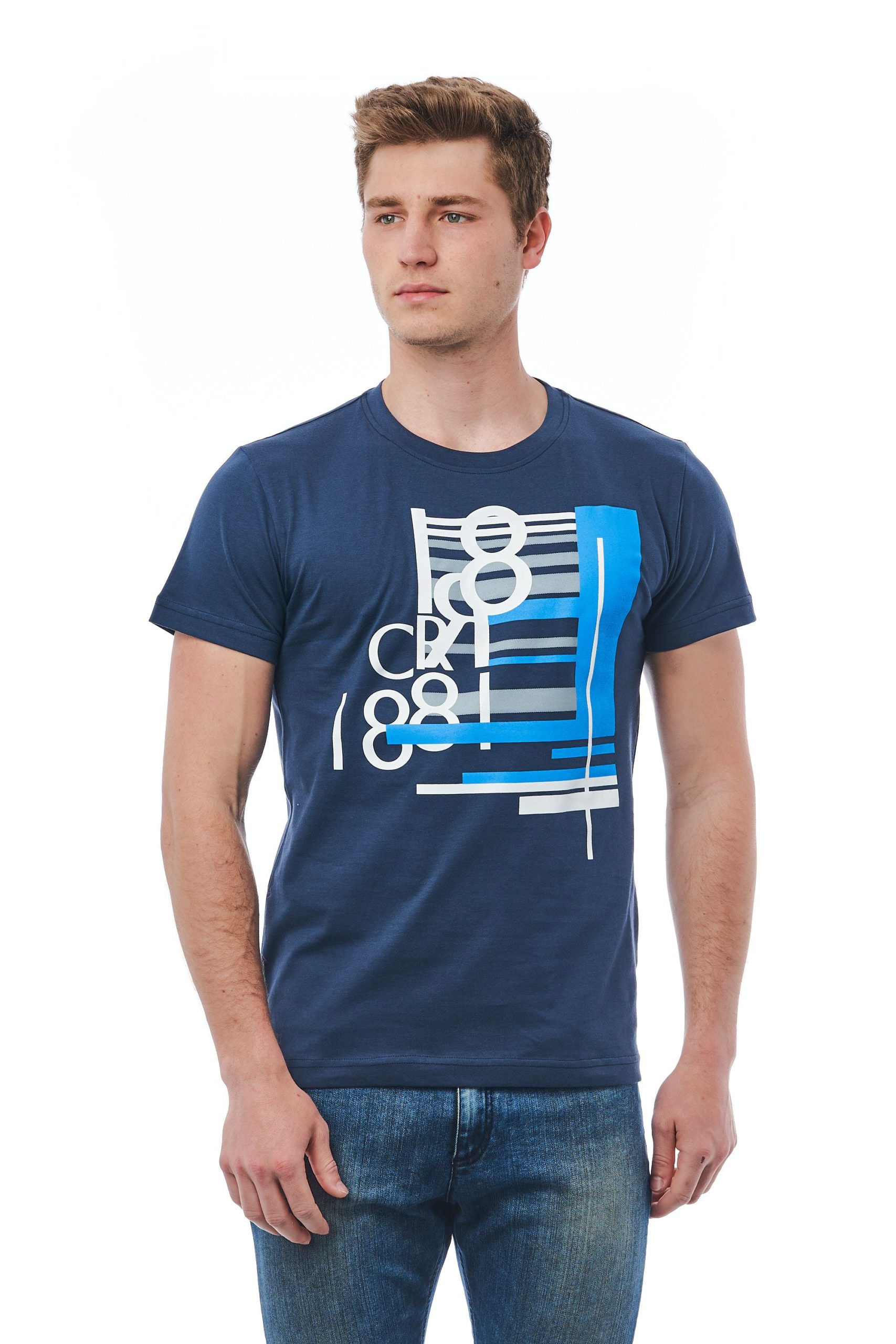 Cerruti 1881 Men's Blu Navy T-Shirt Blue CE1410094 - M
