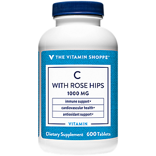Vitamin C with Rose Hips - Immune Support -1,000 MG (600 Tablets)