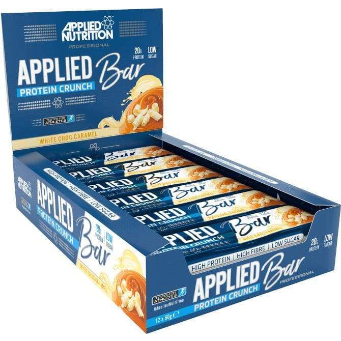 Applied Protein Crunch Bar, White Choc Caramel - 12 x 60g