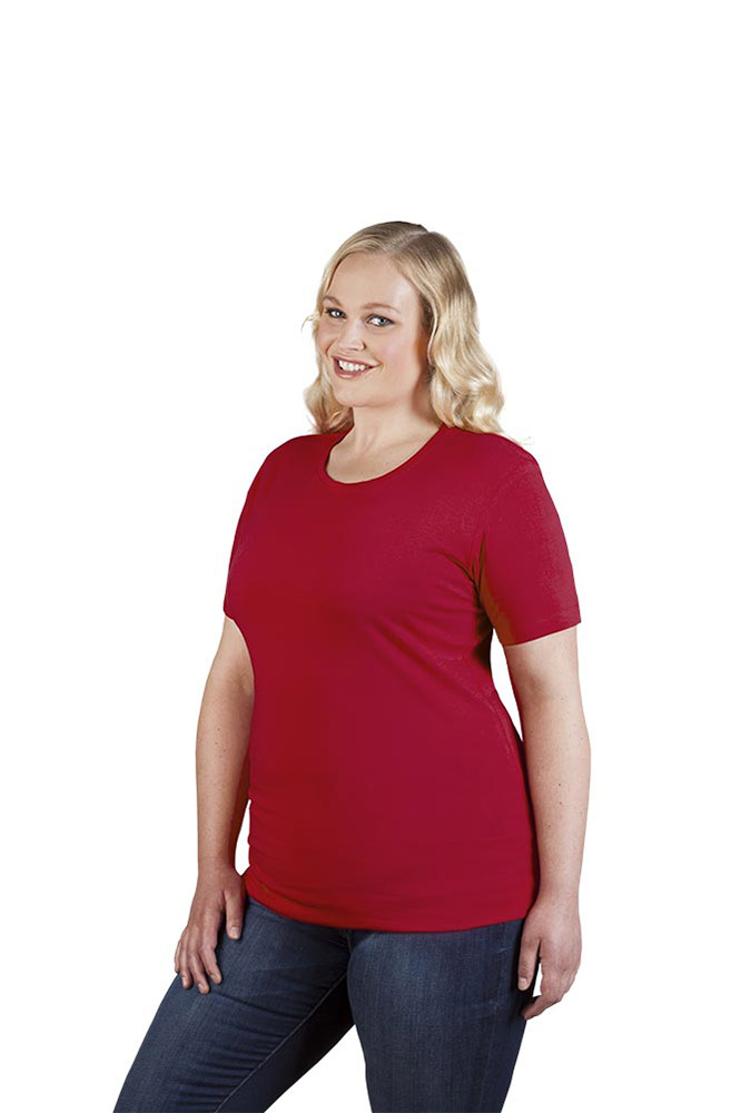 Bio T-Shirt Plus Size Damen, Kirschrot, XXL