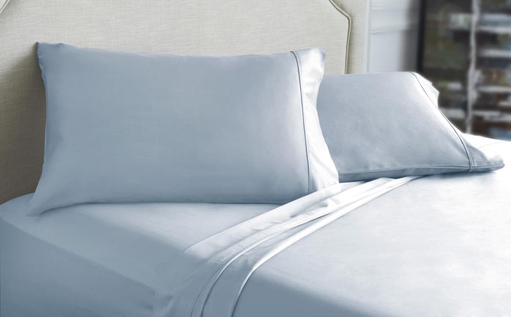 WestPoint Home Grand Patrician Jersey Sheet Queen Cotton Blend Bed Sheet in Blue | 067955137045