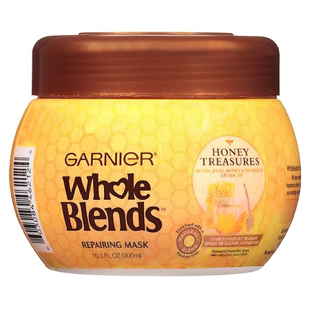 Garnier Whole Blends Repairing Hair Mask Honey Treasures, For Damaged Hair - 10.1 fl oz
